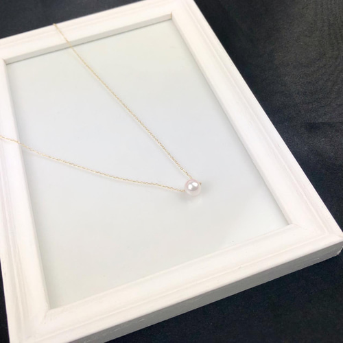 K18〉 毎日つけたくなる 一粒あこや真珠のネックレス ネックレス