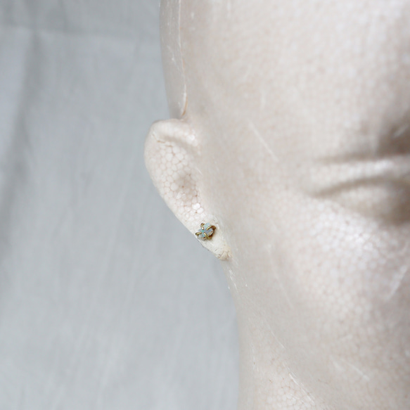 蛋白石原石小巧耳環（1 件/一面） 第11張的照片
