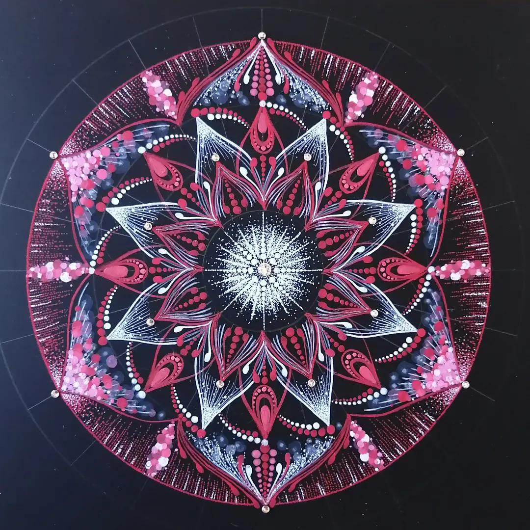 曼荼羅アート「ハートの炎」｜Mandala art “Fire of heart