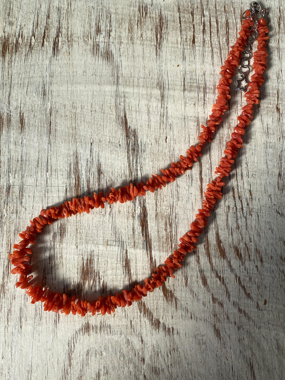 令和4年3月誕生石フェア・赤い枝珊瑚ネックレス【シルバー製アジャスター付】 7枚目の画像