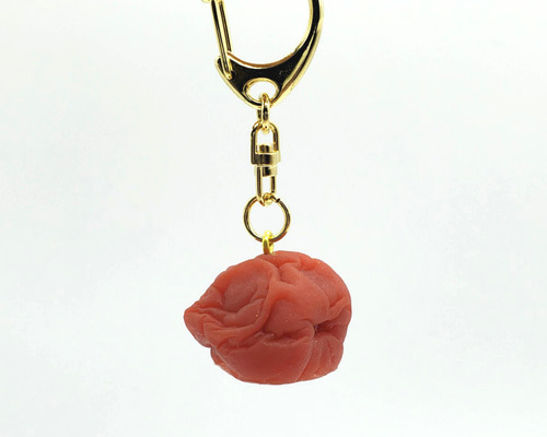 梅干しのキーホルダー どう見ても 梅干し【しそ漬け】（立体模型）☆リアルな食品サンプルの