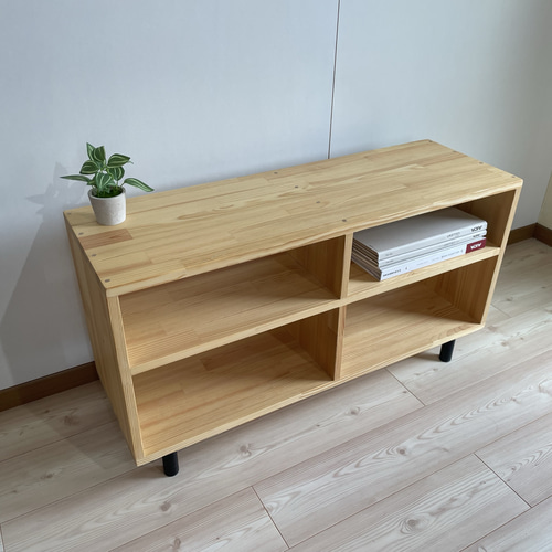 サイズオーダー可】木のぬくもり感じる収納ラック・ﾅﾁｭﾗﾙ・4ﾏｽ 棚 