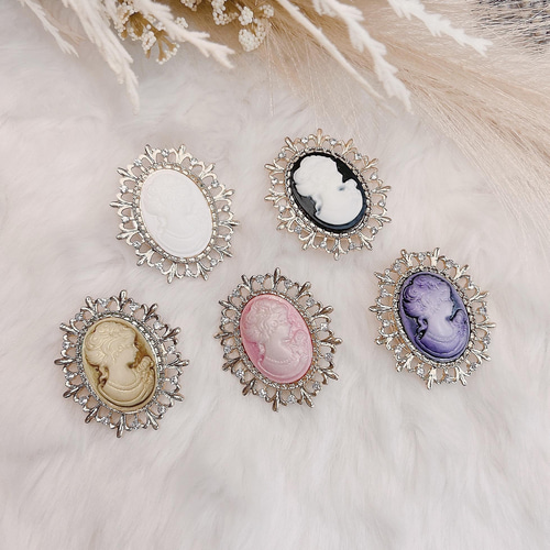 帯留め アンティーク レトロ カメオ 振袖 着物 前撮り 浴衣 帯留め