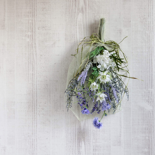 ラベンダーとニゲラのナチュラルスワッグ スワッグ はなごま屋 通販  