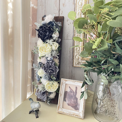 チョコレートカラーローズとスモーキーパープルローズのアンティーク