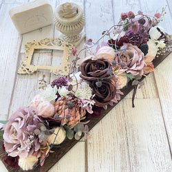 チョコレートカラーローズとスモーキーパープルローズのアンティーク