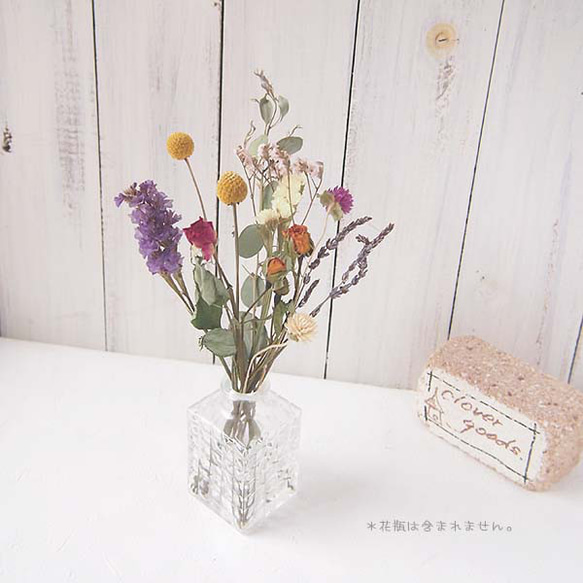 ほんわかカラーのスワッグ スプレー薔薇 ドライフラワー