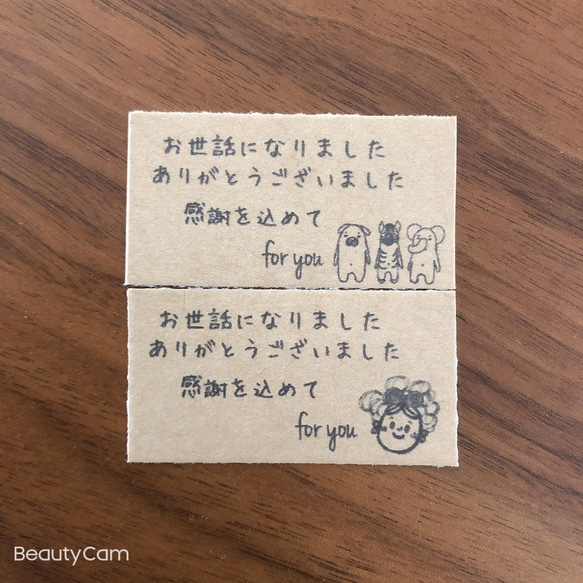 25×50サイズ　ミニ　お世話になりましたシール　感謝を込めて　手書き風　アート 4枚目の画像