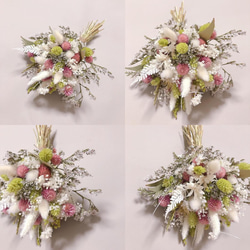 【ポアプランツ】ドライフラワー花束（スワッグ）結婚祝い　プレゼント　フラワーギフト 5枚目の画像