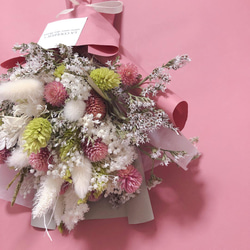 【ポアプランツ】ドライフラワー花束（スワッグ）結婚祝い　プレゼント　フラワーギフト 3枚目の画像