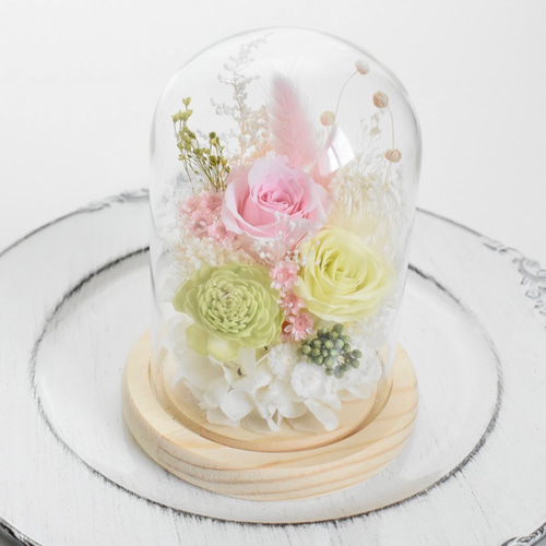 プリザーブドフラワー バラ2輪 ドライフラワー プリザーブド