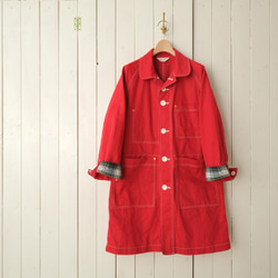 french work coat red size M 第1張的照片