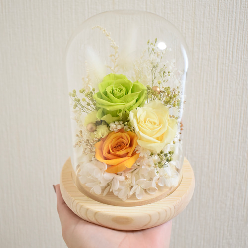 プリザーブドフラワー バラ3輪 ドライフラワー プリザーブドフラワー  