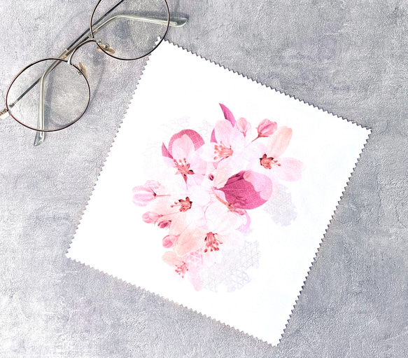-姫林檎- 花と草木のクリーニングクロス・メガネ拭き（15cm×15cm） 6枚目の画像
