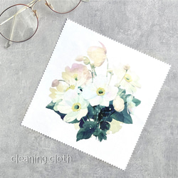 -秋明菊- 花と草木のクリーニングクロス・メガネ拭き（15cm×15cm） 1枚目の画像