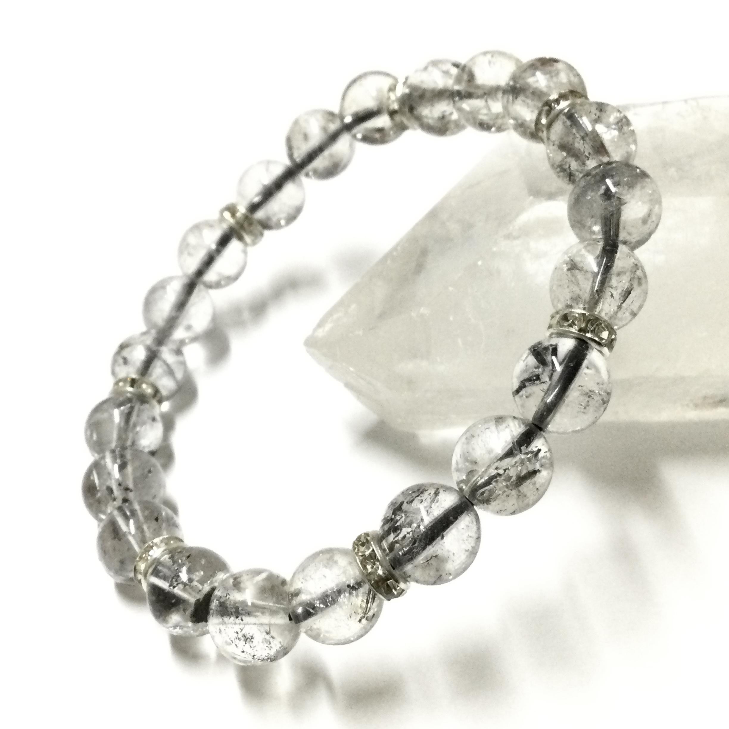 おススメ☆一点物 ヒーリングストーン 天然石 ヒマラヤエレスチャル水晶 ブレスレット ①