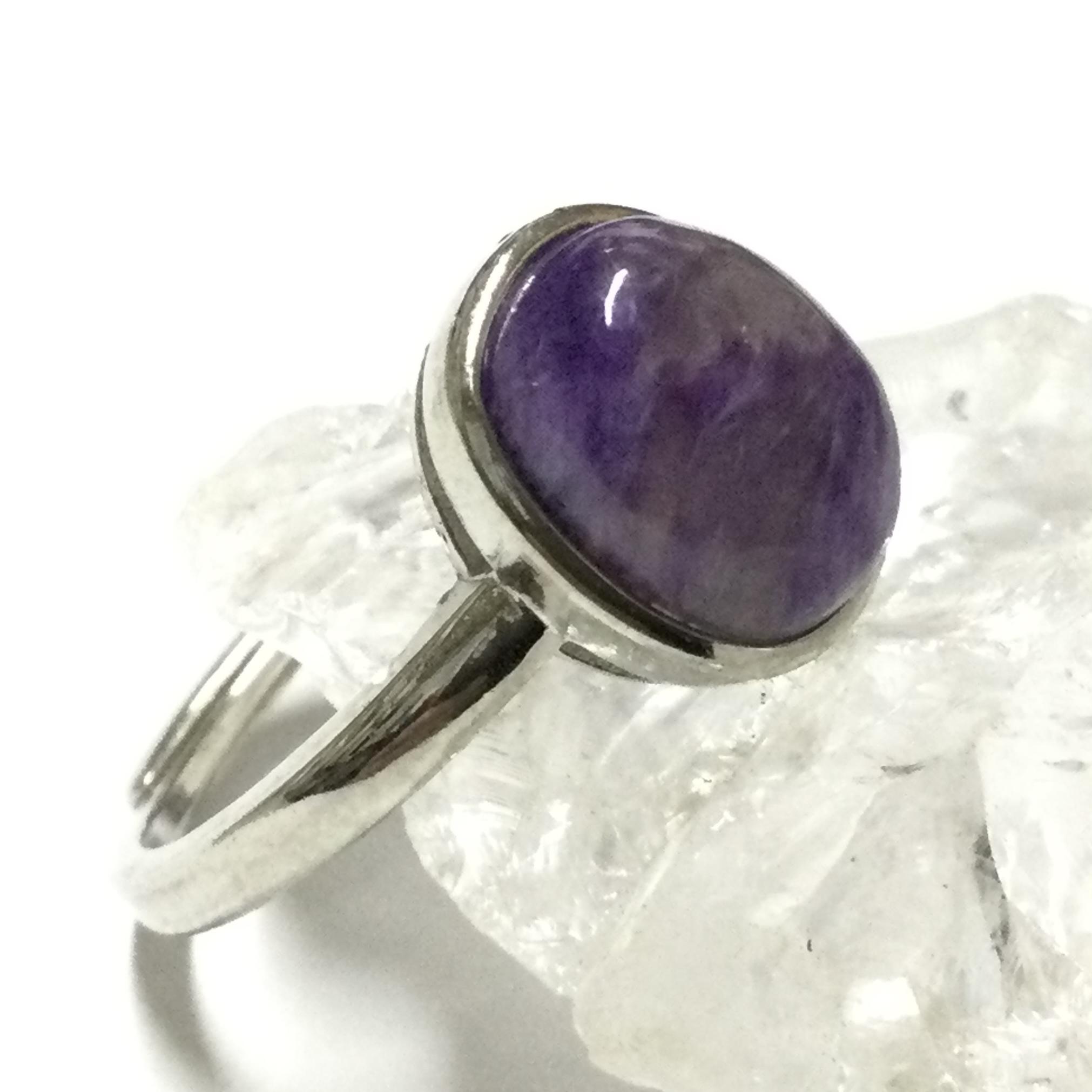 一点物☆三大ヒーリングストーン 天然石 チャロアイト シルバーリング (１３号)