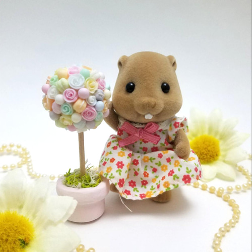 ミニチュアローズマカロントピアリー❁パステルカラー その他