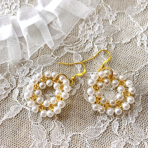 ビーズアクセサリー ピアス ピアス（フック・チェーン） _anncha 通販 