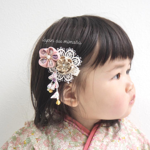 かぁみ ベビーヘアクリップ　ヘアクリップ　ハンドメイド ベビーヘアクリップ/ヘアバンド ヘアクリップ・バナナクリップ