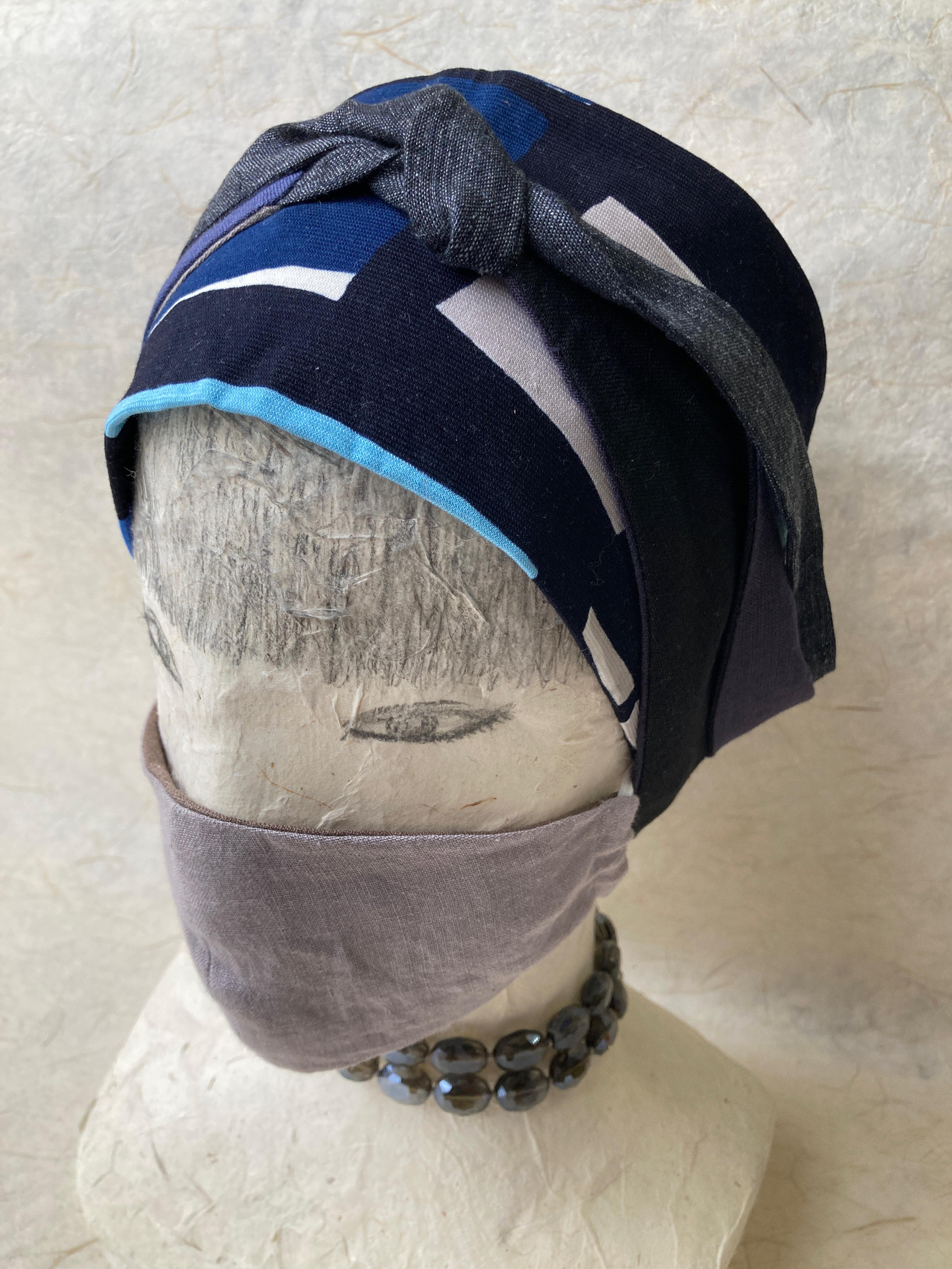 モンドリアン柄ターバン