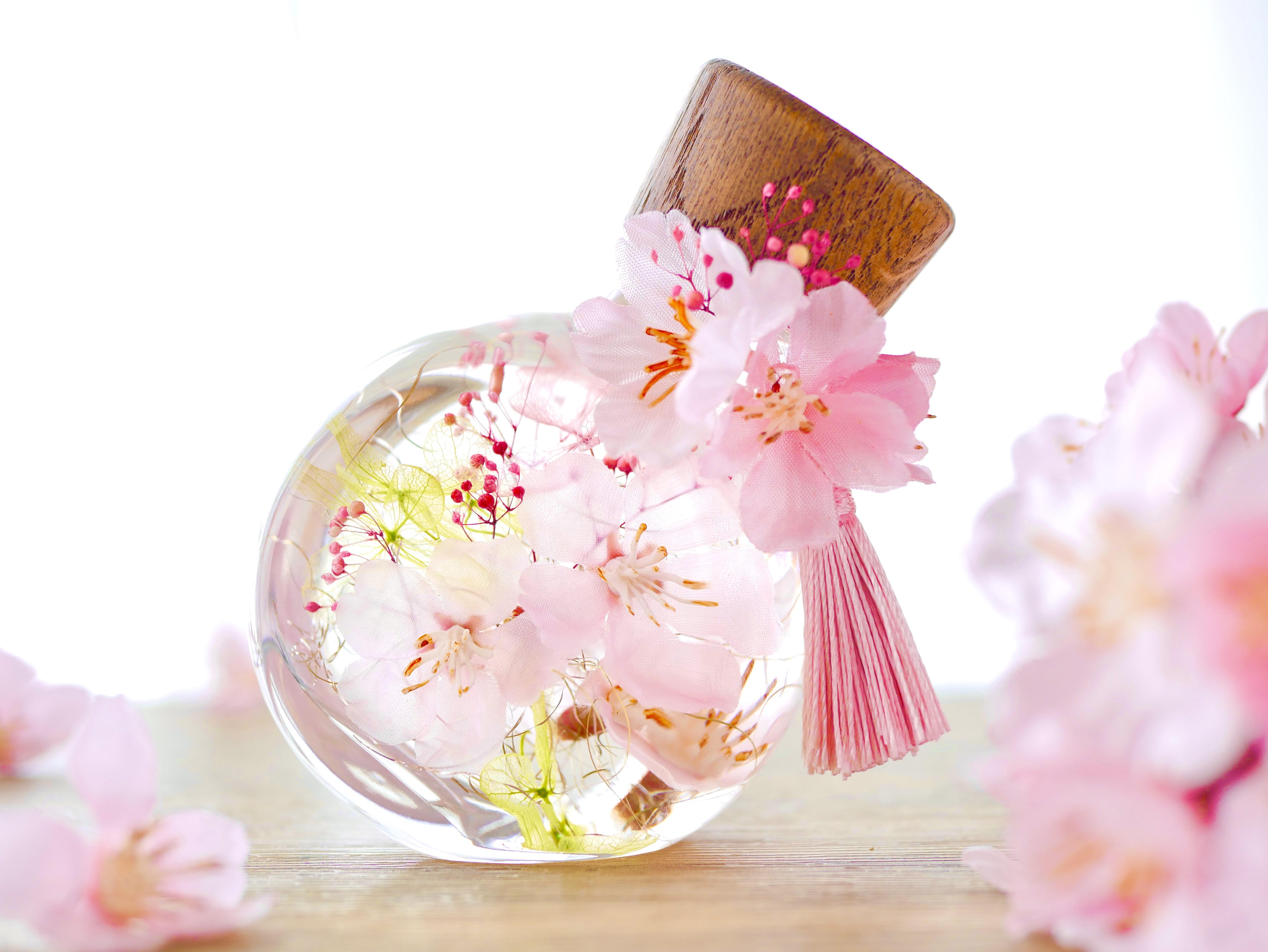 感謝sale♡染め薔薇グリーンのネコ瓶ハーバリウム おぼつかなく