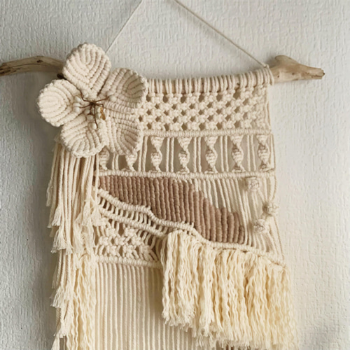 流木マクラメタペストリー 流木マクラメタペストリー タペストリー・壁掛け heureux【ｳｰﾙｰ