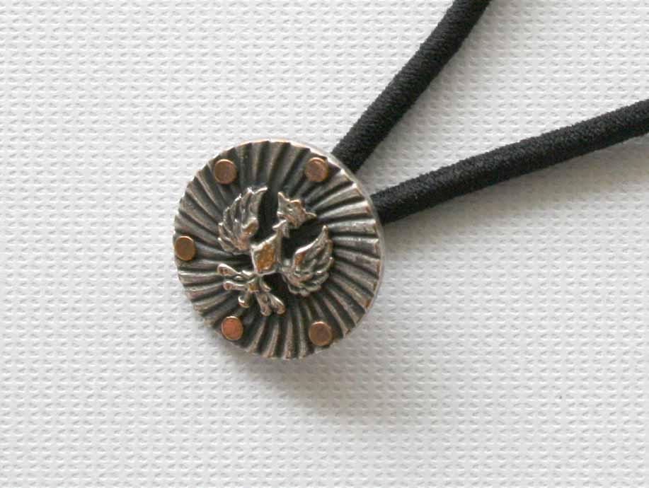 フランスアンティークボタンヘアゴム／アレリオン（鷲）ボタン（AFB-148）