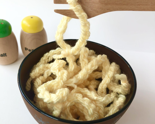 つるつるめんめん】毛糸 おままごと フェルトままごと 具材 毛糸