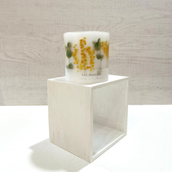 Botanical flower candle(ミモザ) ティーライトキャンドル付き 全品送料無料 2枚目の画像