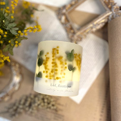 Botanical flower candle(ミモザ) ティーライトキャンドル付き 全品送料無料 1枚目の画像