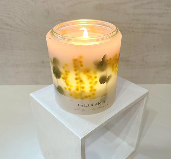 Botanical flower candle(ミモザ) ティーライトキャンドル付き 全品送料無料 6枚目の画像