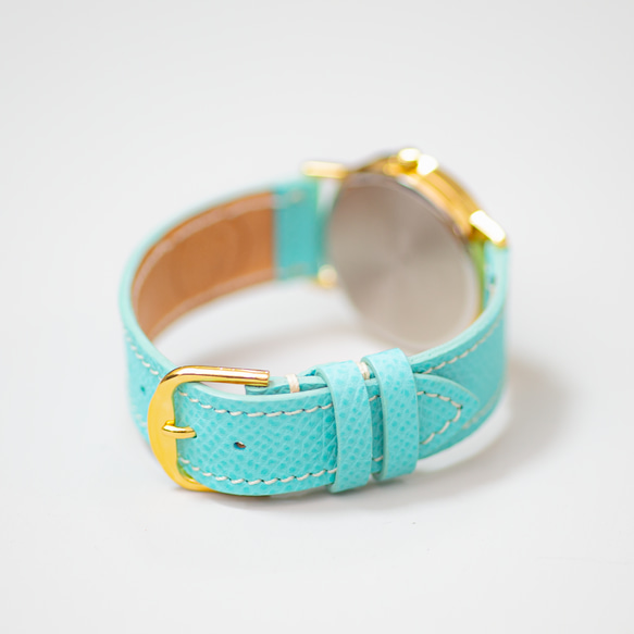 [再次上架 // 首次限量銷售] 流行金面 Vaux Epson 薄荷綠蒂芙尼藍手錶 第3張的照片