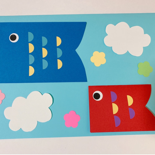 再販2】鯉のぼり製作キット 8人分 型紙 Chiroru♡普通郵便で発送