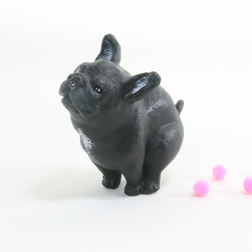 ⛵️ 犬の置物 バルーン風 ブラック うんちバルーン うんちつき