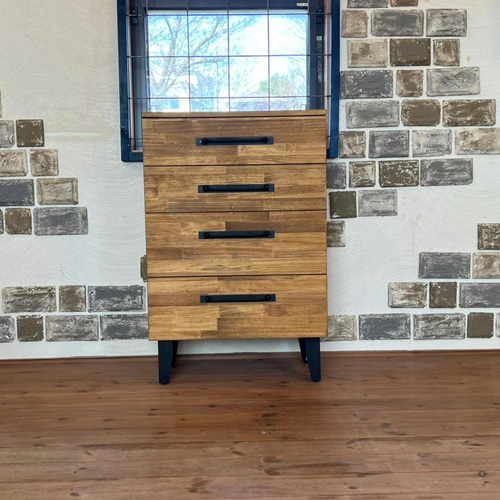 hadun　パイン無垢材 チェスト カスタム自由】パイン無垢集成材チェスト /リビング収納 キッチン収納