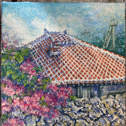 一点物】『 Fantastic Blue 』油絵 油彩 油画 風景画 インテリア