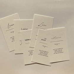 多様な字体と用紙◆ショップカード / アクセサリー台紙 / 名刺 / サンキューカード《Doodle 04》 5枚目の画像