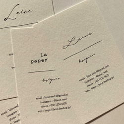 多様な字体と用紙◆ショップカード / アクセサリー台紙 / 名刺 / サンキューカード《Doodle 04》 6枚目の画像