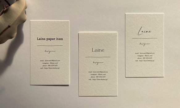 多様な字体と用紙◆ショップカード / アクセサリー台紙 / 名刺 / サンキューカード《Doodle 04》 1枚目の画像