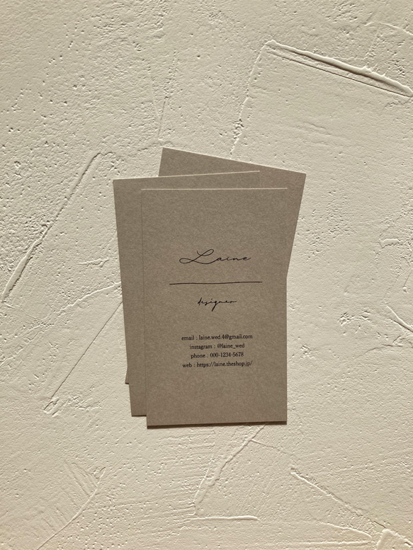 多様な字体と用紙◆ショップカード / アクセサリー台紙 / 名刺 / サンキューカード《Doodle 04》 10枚目の画像