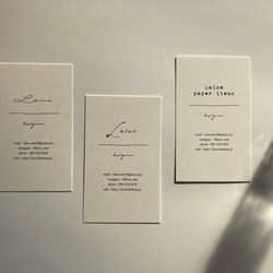 多様な字体と用紙◆ショップカード / アクセサリー台紙 / 名刺 / サンキューカード《Doodle 04》 7枚目の画像