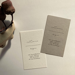 多様な字体と用紙◆ショップカード / アクセサリー台紙 / 名刺 / サンキューカード《Doodle 04》 8枚目の画像