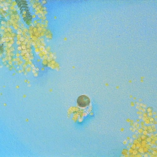 油絵 絵画 アートパネル【ミモザ】 油絵 絵画アートパネル【ミモザ】 絵画 HR 通販 15972859