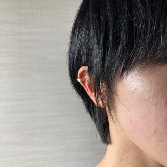 nonoji earcuff【silver925】　シンプル　華奢　シルバー　シルバー925 イヤーカフ 4枚目の画像