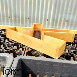 アルファベット木製プランター 【F】 ウォルナットcol. 4枚目の画像
