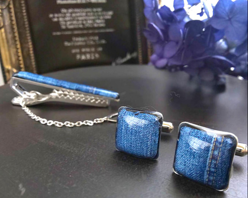 岡山からデニムを飾ろう～ 大人スタイルのダメージデニム柄ネクタイ