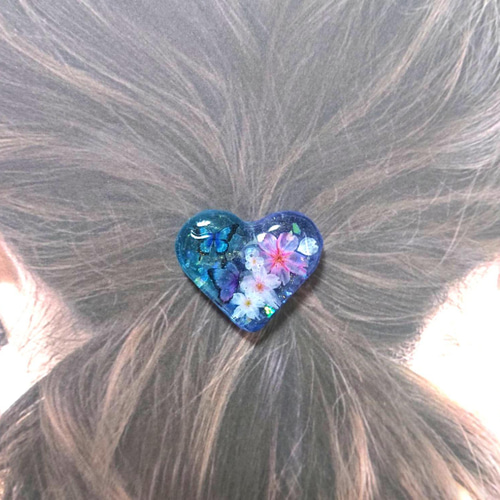 ＃195　はんなり✴ちょうちょ✴桜✴レジンヘアゴムキーホルダーブローチ 195 はんなり✴ちょうちょ✴桜✴レジンヘアゴムキーホルダーブローチ