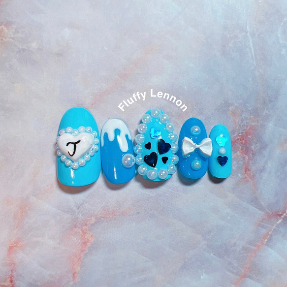 量産型ネイル 地雷ネイル ゆめかわネイル ハート パール 3D 推し  