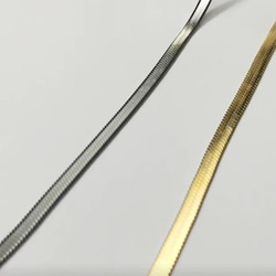 つけっぱなし！OK♪316 サージカルステンレス　スネークチェーン　4mm ネックレス　チョーカーkiitos 2枚目の画像